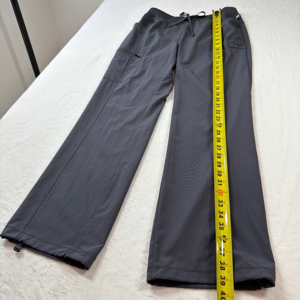 Cherokee Infinity Scrub Pants Womens Medium Gray Good Cargo Drawstring 1123A - Picture 9 of 11